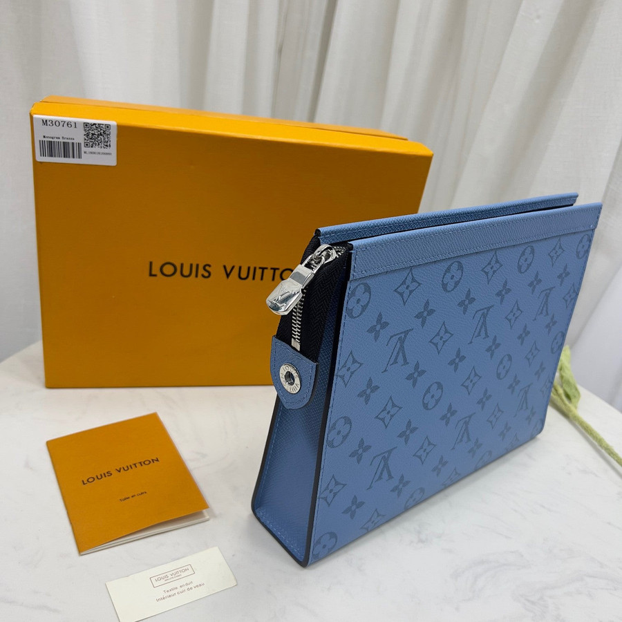 Louis Vuitton Pochette Voyage MM Clutch Bag Monogram Canvas In Gunmeta -  Praise To Heaven