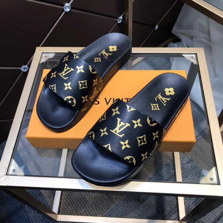 Louis Vuitton Rubber Slides - Black Sandals, Shoes - LOU737717