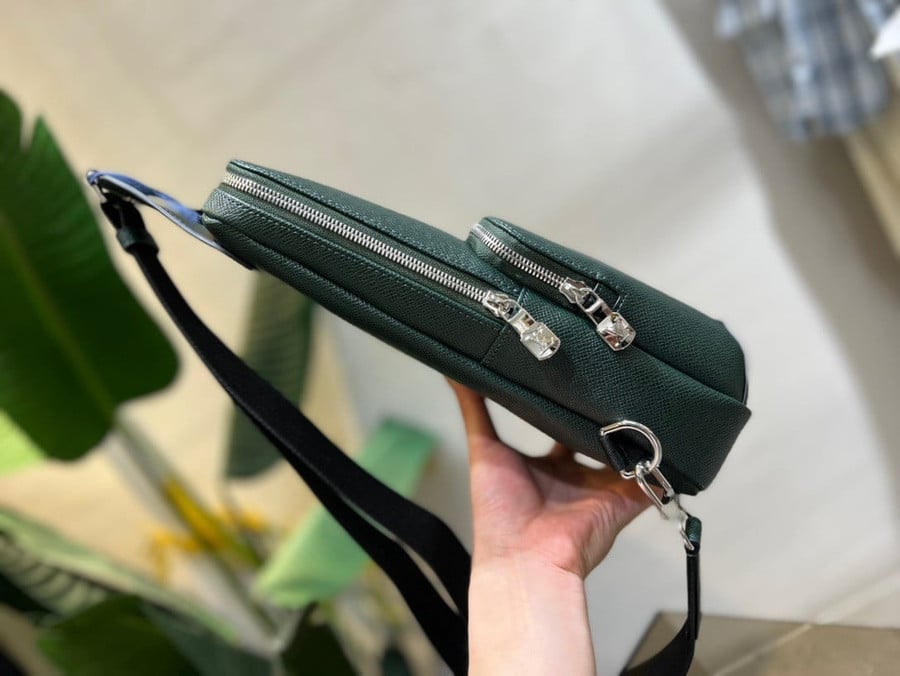 Louis Vuitton Avenue Sling Bag Leather In Dark Green - Praise To Heaven