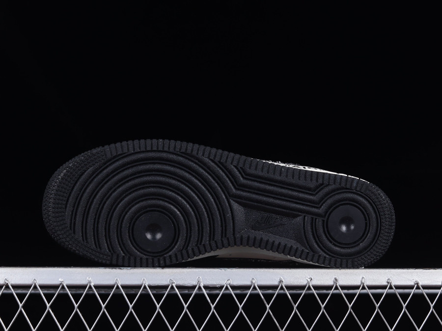 Louis Vuitton x Nike Air Force 1 07 Low Denim Black Beige Shoes