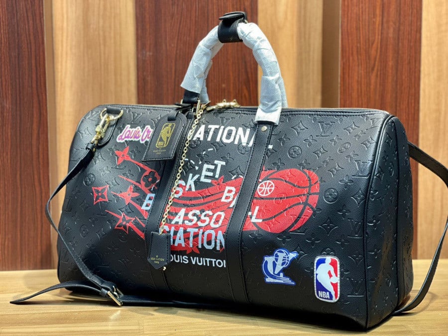 Louis Vuitton Keepall Bandoulière 50 Bag With NBA Monogram Embossed L -  Praise To Heaven