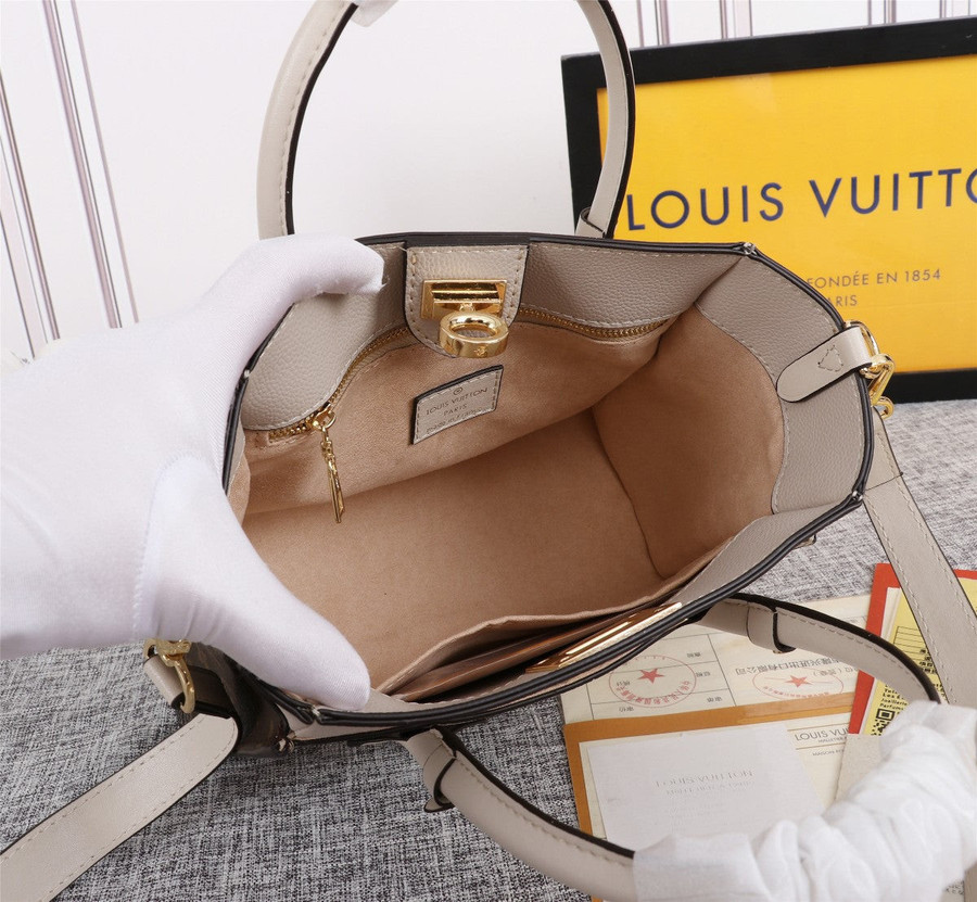 Louis Vuitton On My Side PM Monogram Canvas And Calfskin Bag In Greige -  Praise To Heaven