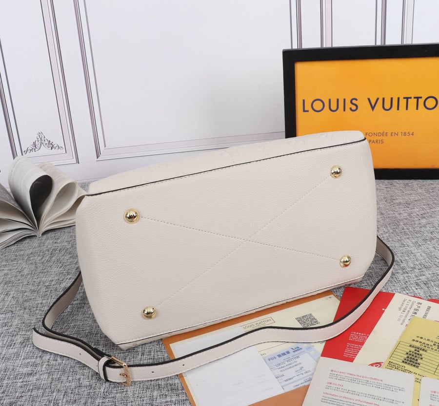 Louis Vuitton Maida Hobo Bag Monogram Empreinte Leather In White