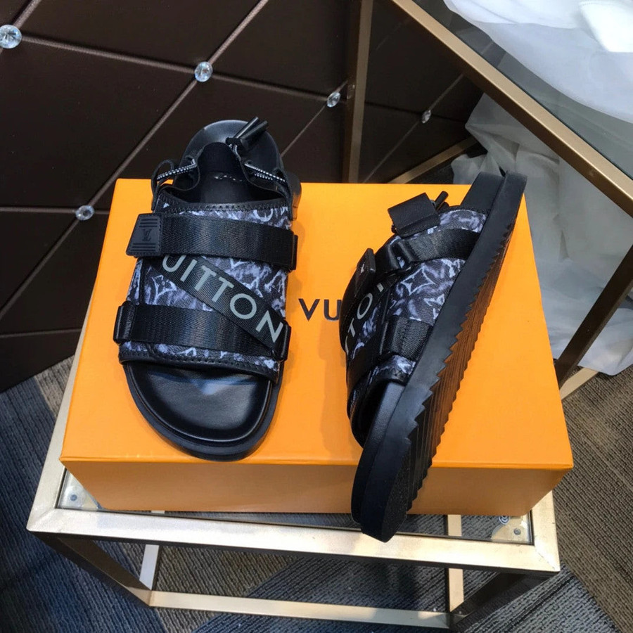 Classic Louis Vuitton Honolulu Sandal In Black - Praise To Heaven
