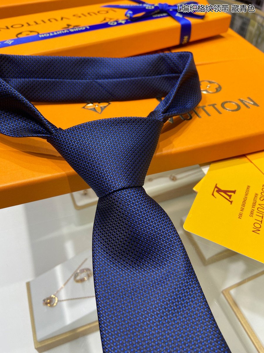 Louis Vuitton Initiales Necktie Caravatta In Navy Blue - Praise To
