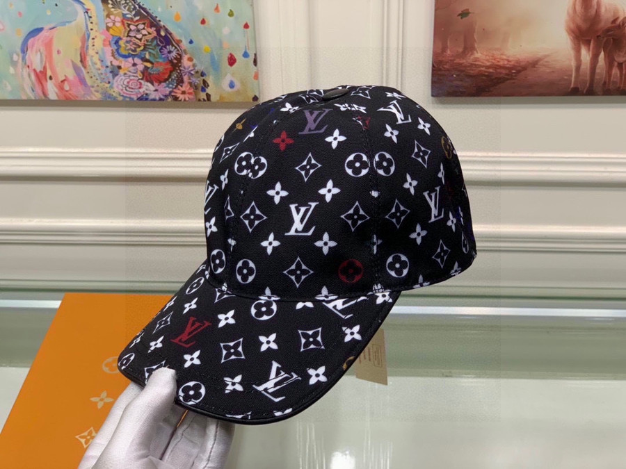 Louis Vuitton Black Denim Monogram LV Initials Metal Baseball Cap - Praise  To Heaven