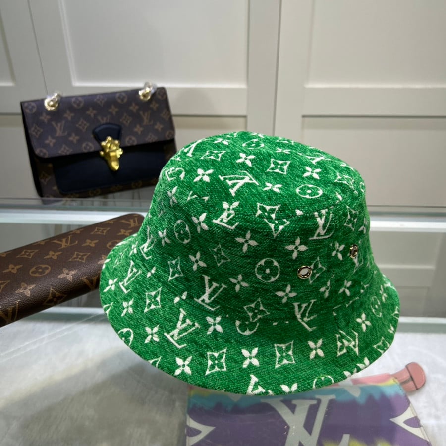 Louis Vuitton IKAT MONOGRAM CAMOUFLAGE Bucket Hat with Signature