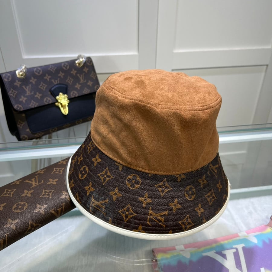 Louis Vuitton Monogram Pattern Bucket Hat In Brown - Praise To Heaven