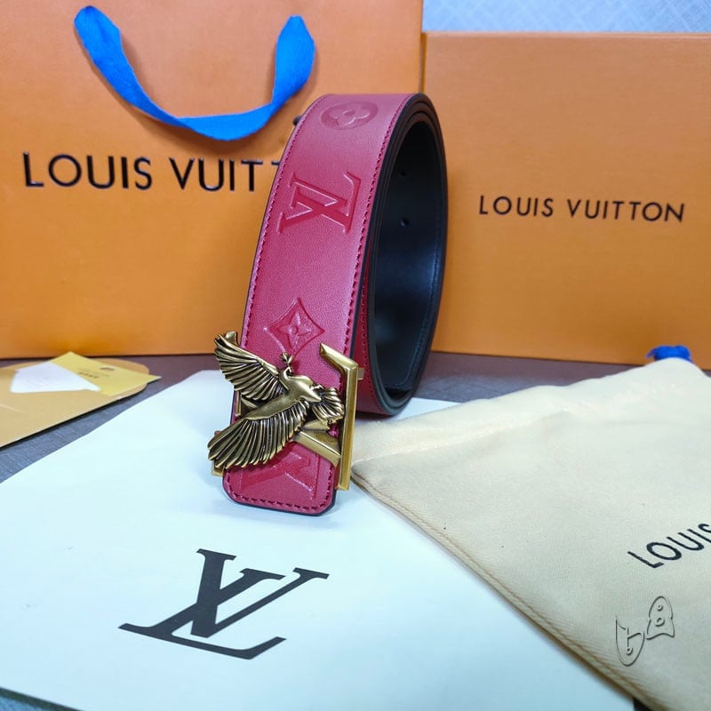 Red & Purple Louis Vuitton Braided Belt