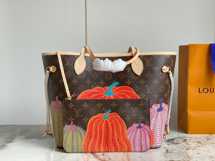 Louis Vuitton LV x YK Neverfull MM Bag with Pumpkin Print M46468 - Praise  To Heaven
