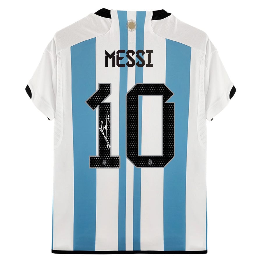 Lionel Messi 10 Signed Argentina Youth Home Jersey National Team