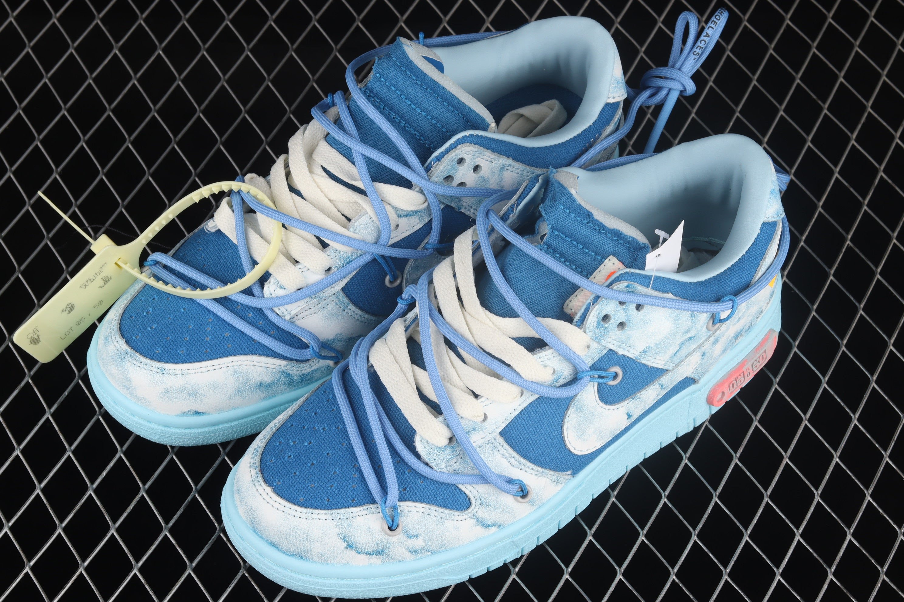 Snazzy grens precedent Off-White x Nike Dunk Low OW SB Cloud Blue Shoes Sneakers - Praise To Heaven