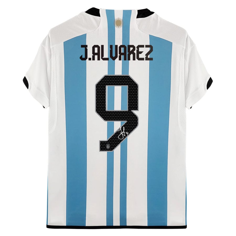 Julián Álvarez 9 Signed Argentina Youth Home Jersey National Team Wo -  Praise To Heaven