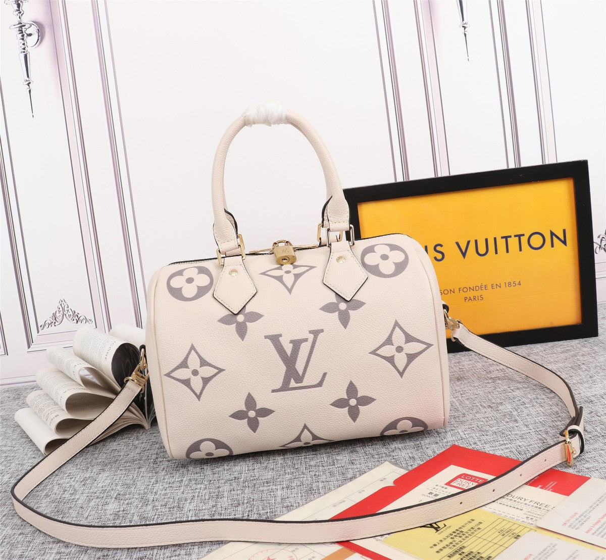 Louis Vuitton Bicolor Monogram Teddy Speedy Bandouliere 25 Bag – The Closet