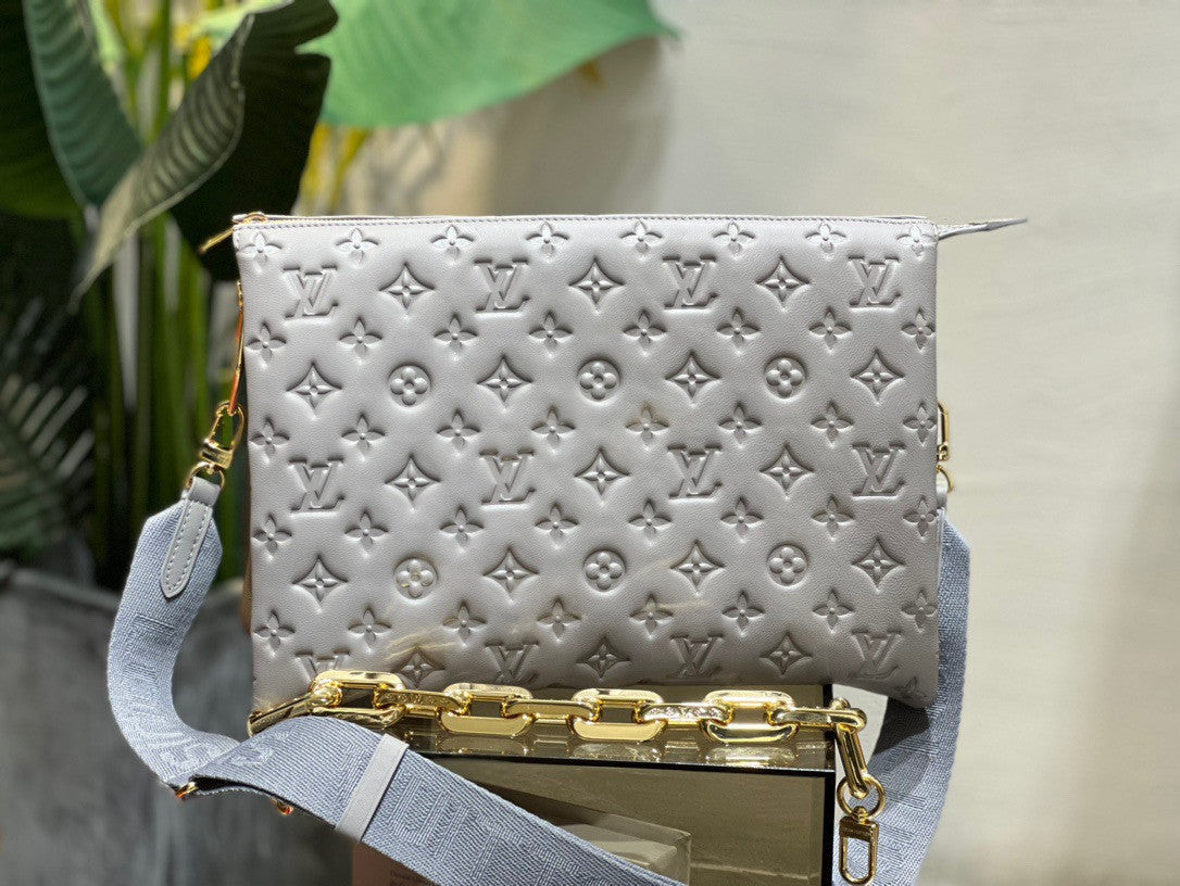 Louis Vuitton Coussin PM Handbag Monogram Embossed Puffed Sheepskin In -  Praise To Heaven