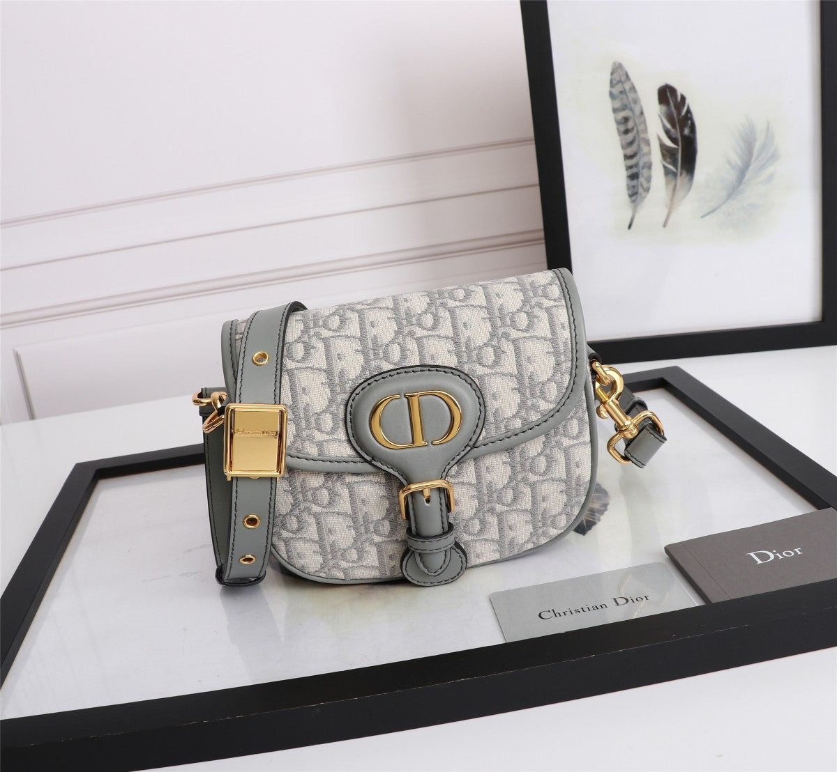 Dior Small Bobby Bag in Black Oblique Jacquard Cloth ref.900406 - Joli  Closet