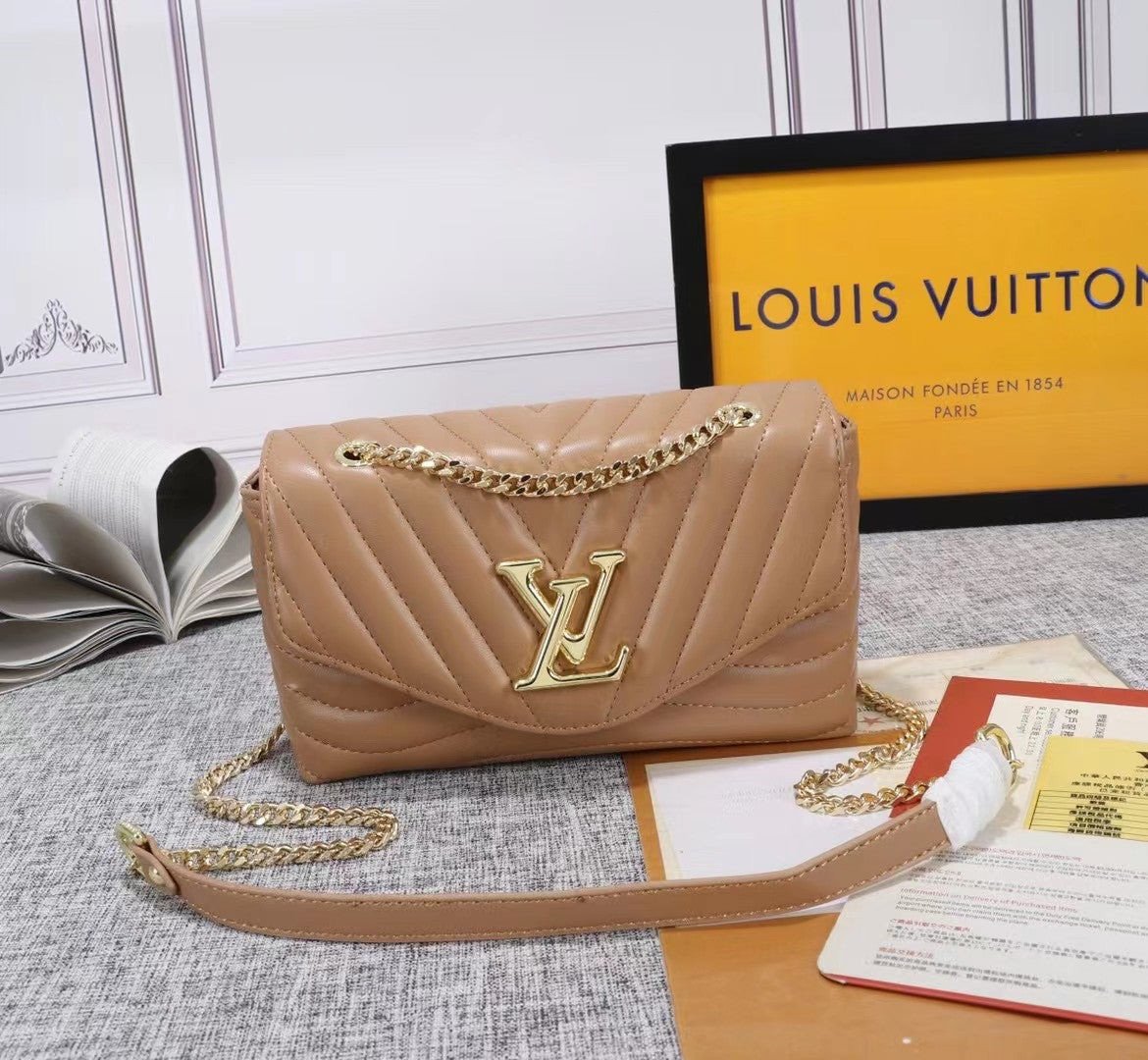 Louis Vuitton New Wave Chain Bag PM Taupe Cowhide