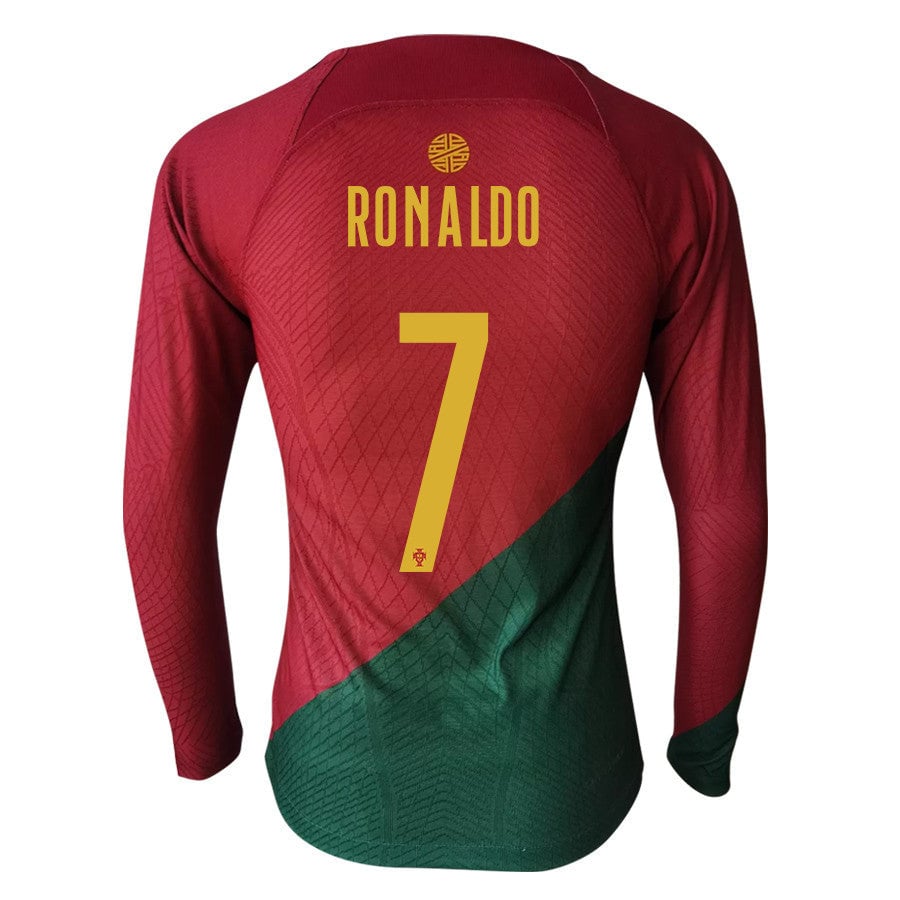 Cristiano Ronaldo 7 Portugal 2022-23 Men Home Long Sleeve Jersey Natio -  Praise To Heaven