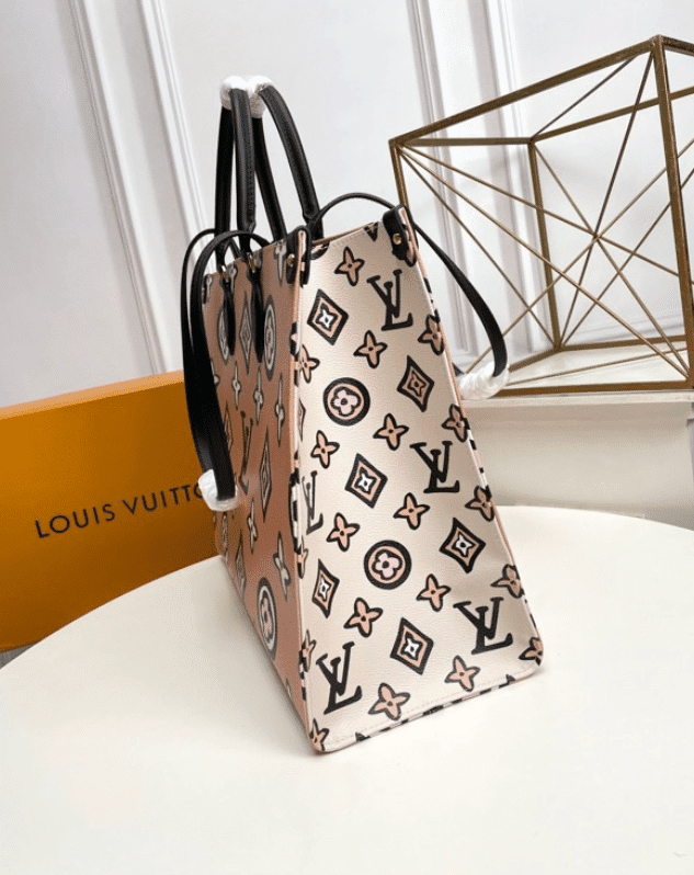Louis Vuitton OnTheGo GM Handbag Monogram And Leopard Print In