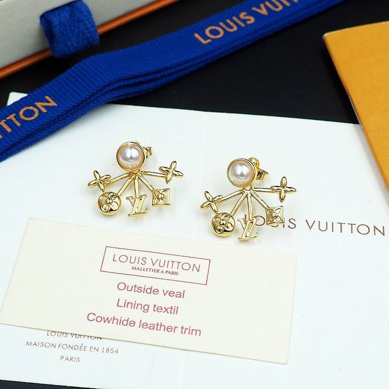 LOUIS VUITTON Metal Cruiser Earrings Gold 1199654