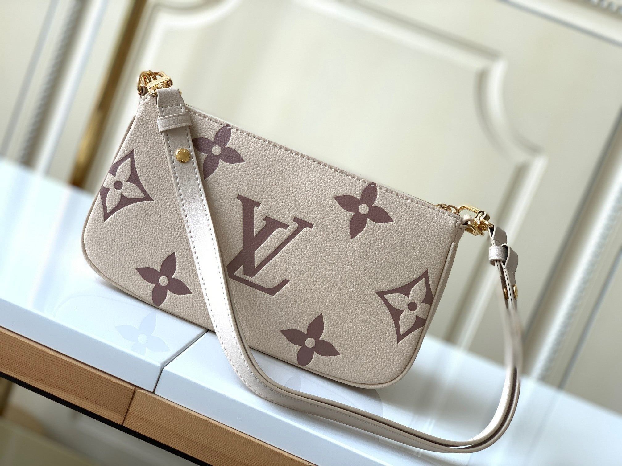 Louis Vuitton Multi Pochette Accessoires Bag Monogram Leather In Taupe -  Praise To Heaven