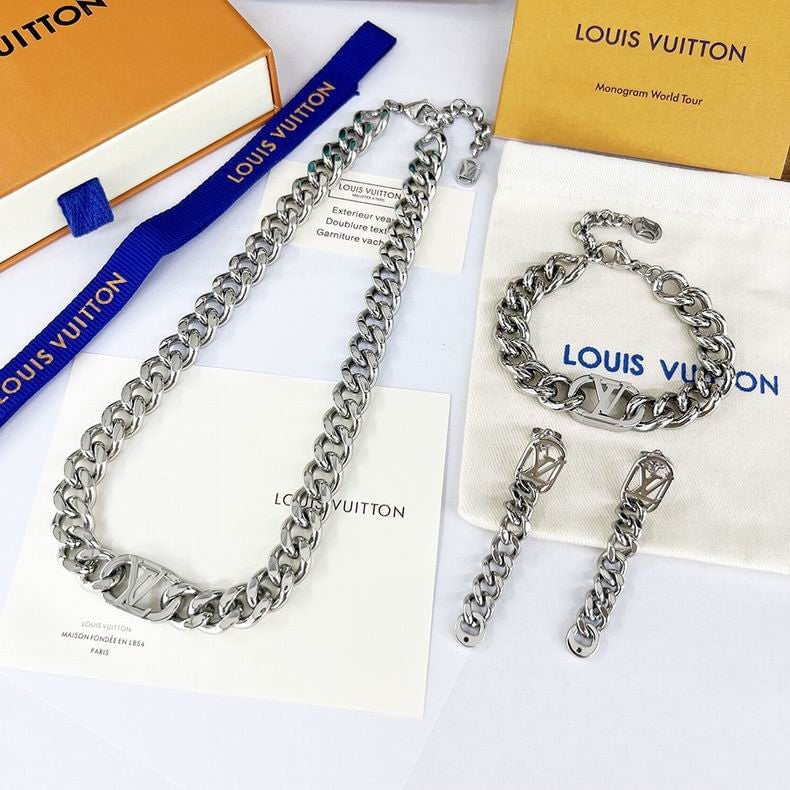 Louis Vuitton LV Get Dressed Necklace In Silver/ Yellow Gold