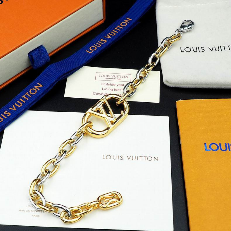 Louis Vuitton LV Chain Link Bracelet In Blue And White - Praise To