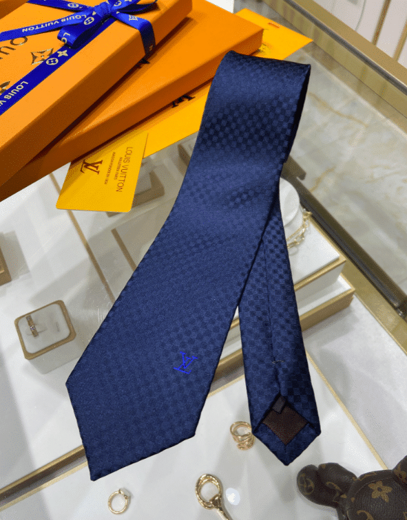 louis vuitton blue tie