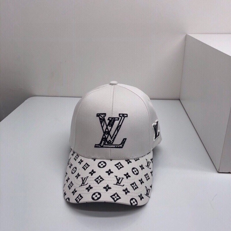Louis Vuitton LV Embroidered And Lettering Printed Baseball Cap In Whi -  Praise To Heaven