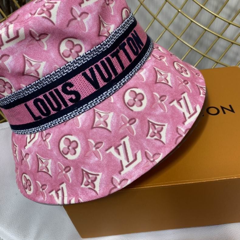 Louis Vuitton Heart Patch Emblazoned Pink Monogram Bucket Hat - Praise To  Heaven