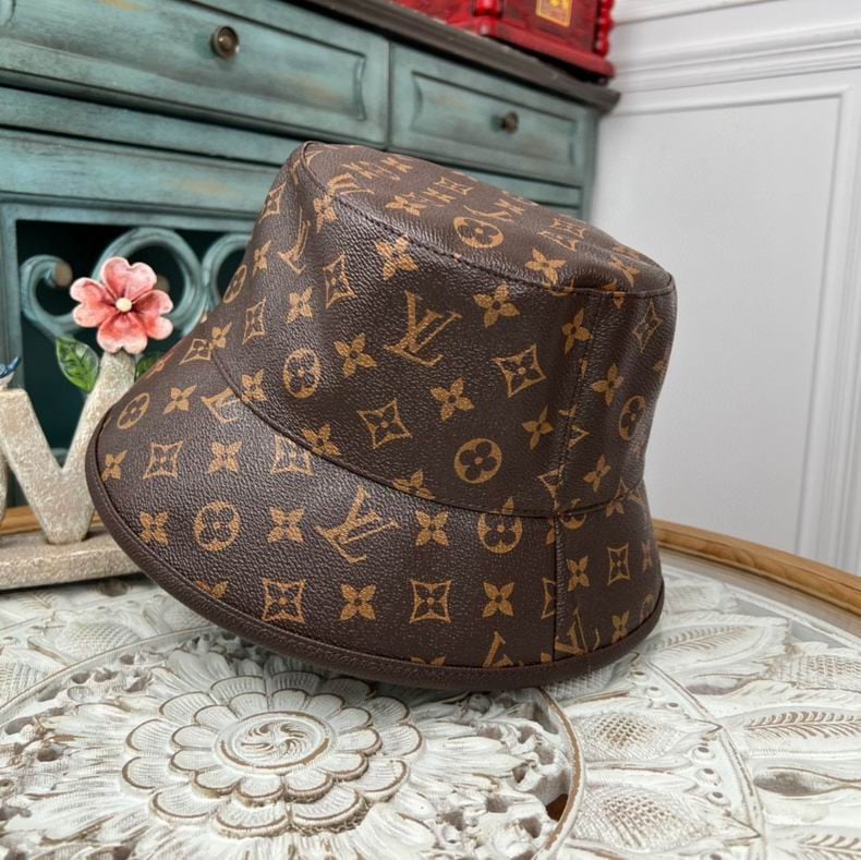 Leather Louis Vuitton bucket hat #designer #mint