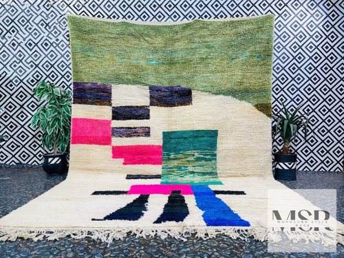 Alfombra de lana marroquí - Tapis120 - 391 cm x 287 cm / 12.8 ft x 9.4 ft