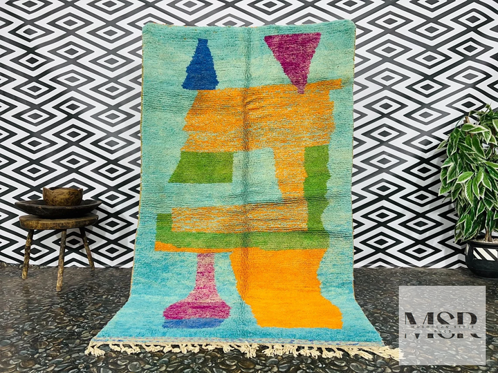 Alfombra de lana marroquí - Tapis151 - 257 cm x 153 cm / 8.4 ft x 5 ft