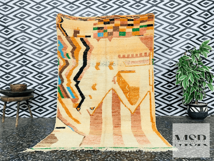 Alfombra de lana marroquí - Tapis152 - 260 cm x 163 cm / 8.5 ft x 5.3 ft