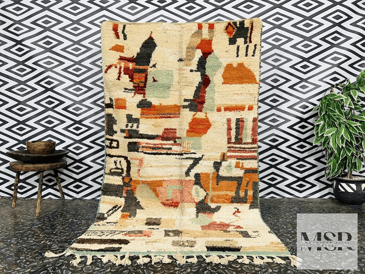 Alfombra de lana marroquí - Tapis143 - 262 cm x 156 cm / 8.5 ft x 5.1 ft