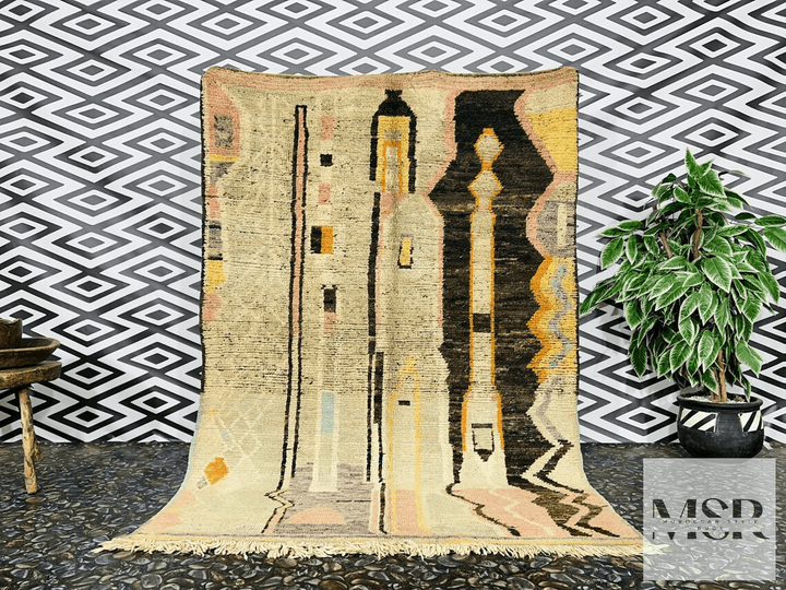 Alfombra de lana marroquí - Tapis159 - 246 cm x 160 cm / 8 ft x 5.2 ft