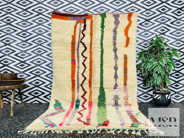 Alfombra de lana marroquí - Tapis157 - 278 cm x 170 cm / 9.1 ft x 5.5 ft