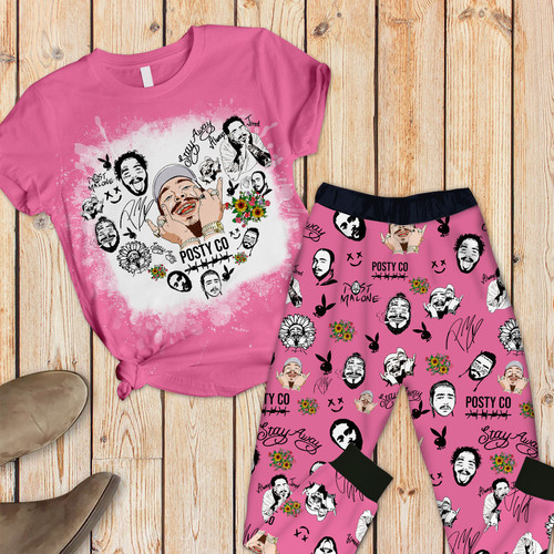 Post Malone Pajamas Set, Post Malone Shirt, Post Malone Holiday Pajamas, Post Malone Pajamas Pants, Post Malone Women Pajamas
