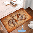 Personalized Bicycle Wooden Pattern Doormat TV326014