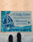 Personalized Sailing A Salty Sailor Doormat TV308630
