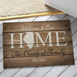 Personalized Name Welcome To Our Home Handmade DoormatBirthday Rug GiftWedding Gift IdeasHousewarmin