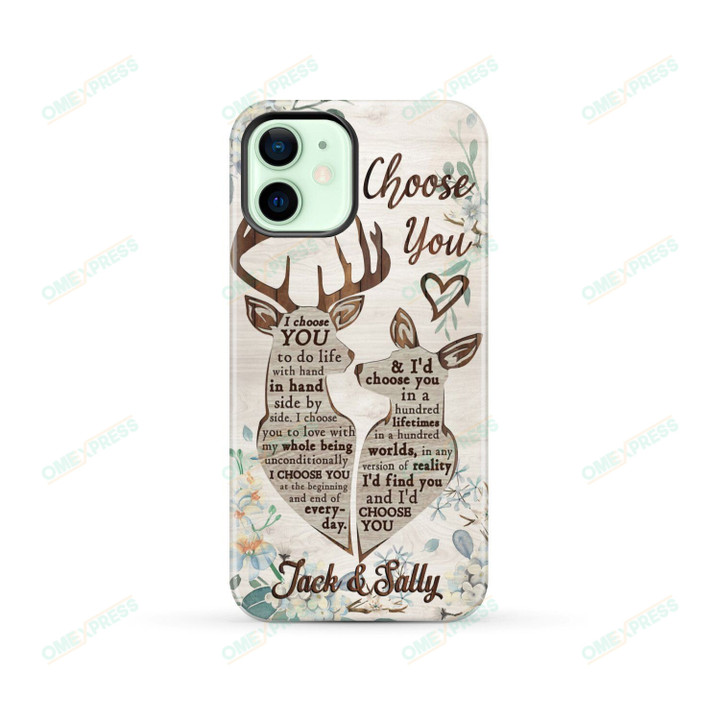 I Choose You Deer Custom Name Phone Case