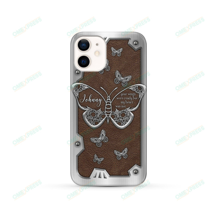 Butterfly Your Wings Were Ready Custom Name Brown Phone Case