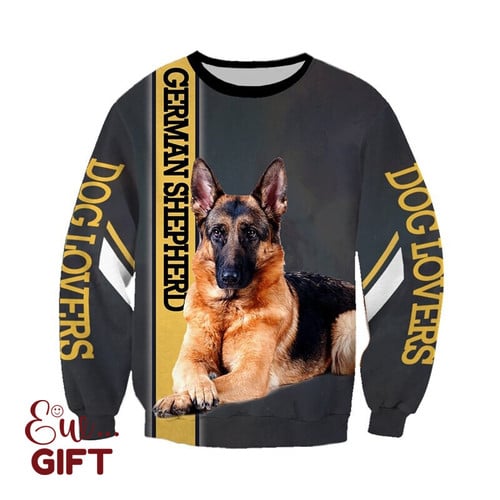2020 hot sale Men women German Shepherd dog limited edition 3d zipper hoodies long sleeve Sweatshirts jacket pullover tracksuit