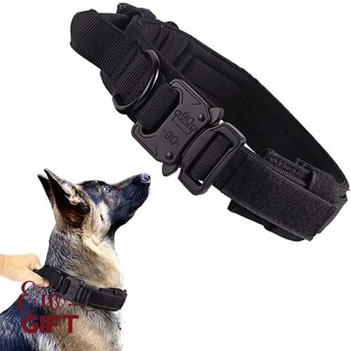 Durable Tactical Dog Collar Leash Set Adjustable Military Pet Collar Leash Medium Large Dog German Shepherd Training Accessories