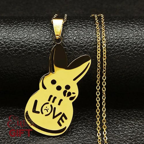 Love Rabbit Sad for love Pendant Necklace