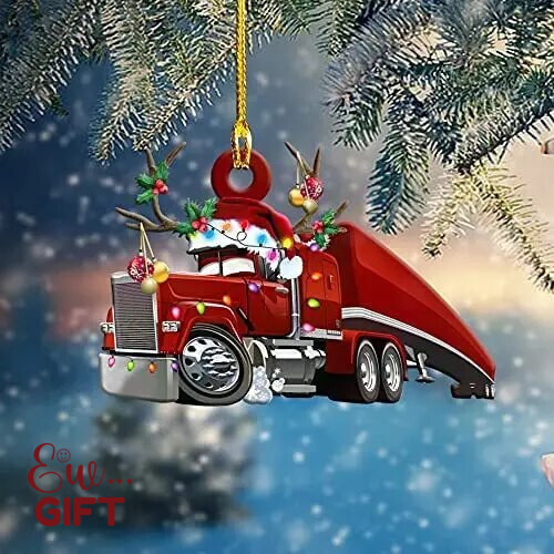 Christmas Tree Hanging Trucker Decoration Acrylic Pendant Christmas