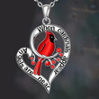 Creative Heart Shaped Cardinal Pendant Necklace, Exquisite Party Commemorative Accessory Gift Jewelry Anniversary Party Gifts