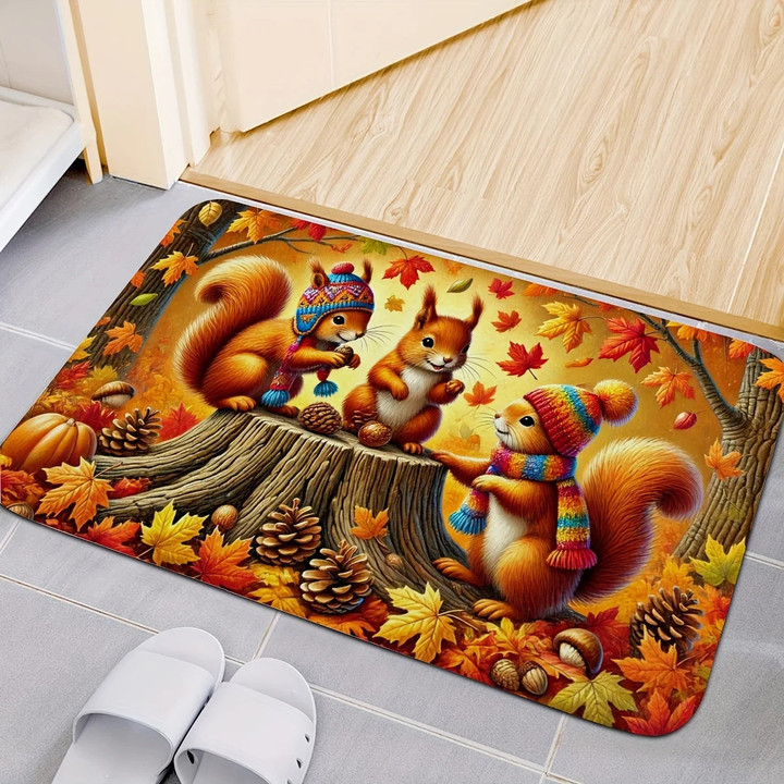 Autumn Squirrel Doormat
