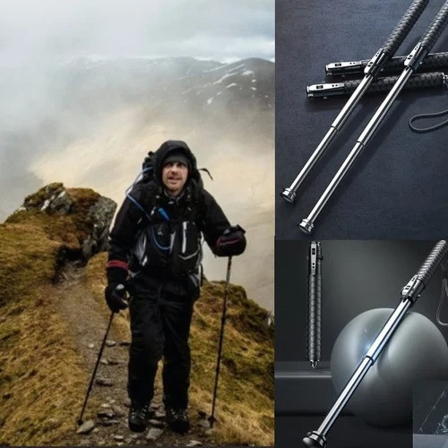 🎁Christmas Gifts - Sale 50% OFF🎄🎄 Enhanced Automatic Retractable Self-Defense Hiking Stick